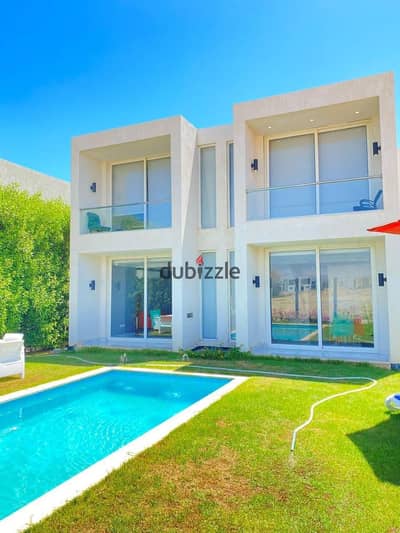 Twin house villa 150 meters in Porto Golf, immediate delivery, new extension, Sea Lagoon