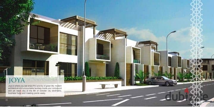 "Receive immediately a townhouse in a prime location in Old Sheikh Zayed within the Joya compound, available for installment payments. " 1