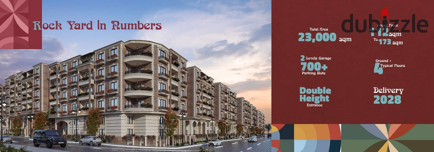 Apartment for sale in Heliopolis in installments in Rock Yard Compound, 3 bedrooms - 2 bathrooms with a distinctive view, including underground parkin 5