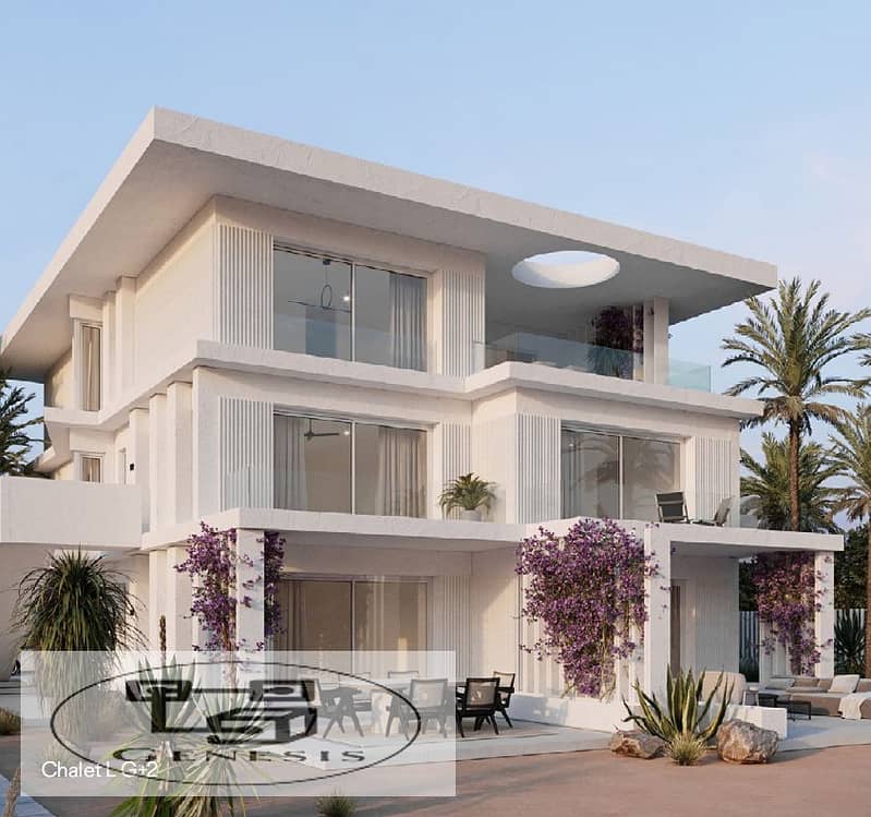 bought a beachfront chalet for sale, located in the heart of Hurghada in Soma Bay village, with a prime first-row sea view and ultra-super luxe finish 4