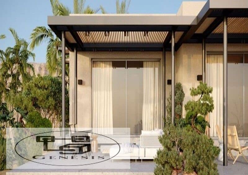 bought a beachfront chalet for sale, located in the heart of Hurghada in Soma Bay village, with a prime first-row sea view and ultra-super luxe finish 26