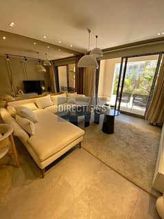 Apartment with a large garden, ready for delivery, finished with air conditioners, for sale at the lowest price in Sheikh Zayed, Village West Compound 0