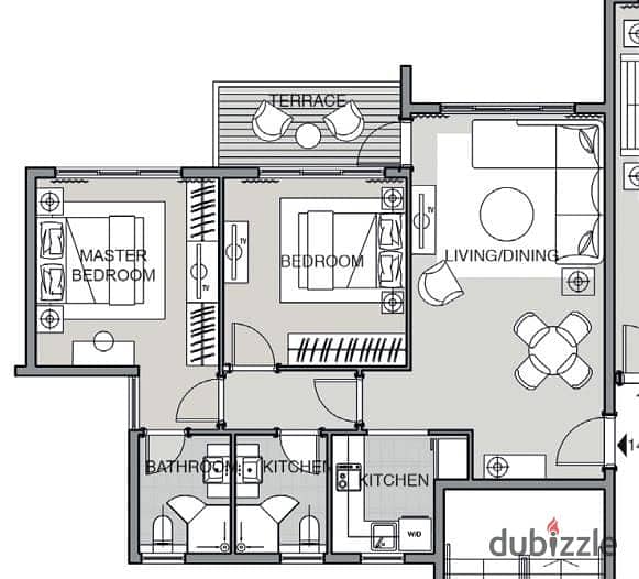 Apartment for sale with commercial offer less than 100,000, lowest down payment for a quick sale, 98 square meter apartment in Nour, payable in 12-yea 1