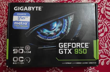 Nvidia Geforce Gtx 950 Gigabyte OC | كارت شاشة