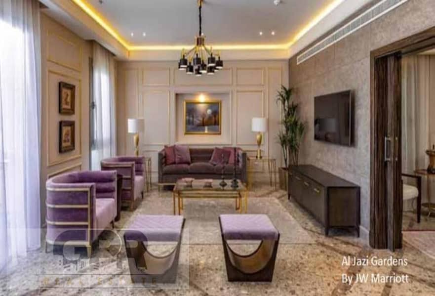 Apartment For Sale Fully Finished Ready To Move in AL-Jazi Marriott in First Settlement 6