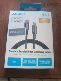 anker cable 60w type c  كبل شحن انكر 0