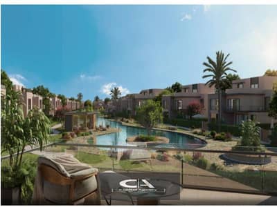 Apartment 155 meters for sale in Garden Lakes Compound in the heart of October next to Palm Hills | Direct view of the lagoon and the landscape