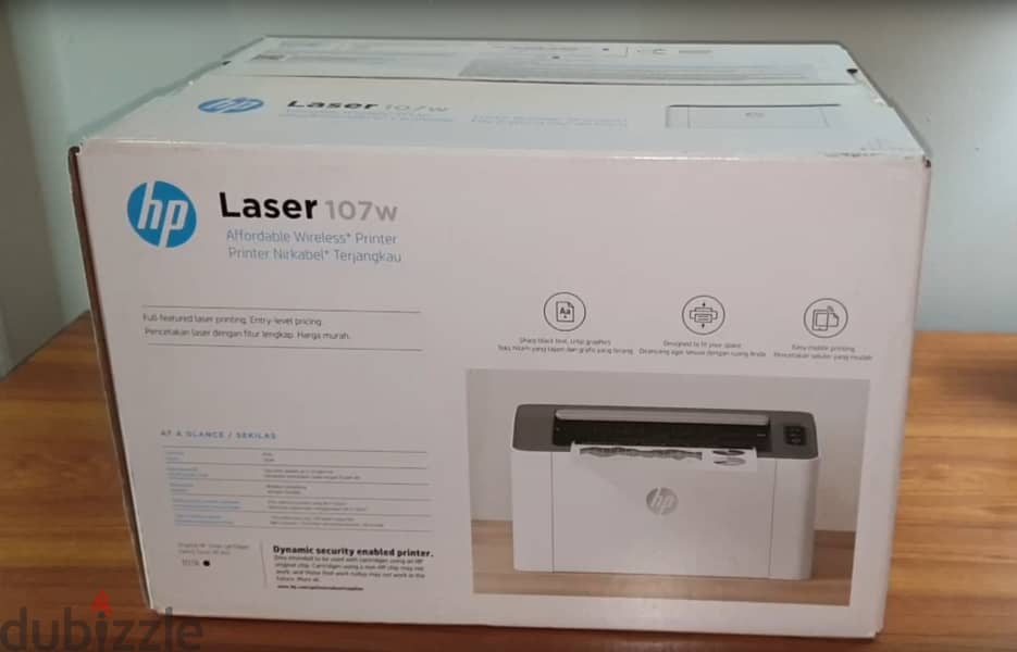 طابعة حالة الزيرو HP 107w Laser Printer 8