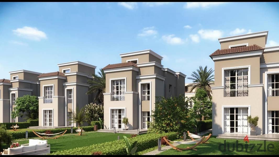 with a very specail over price svilla for sale near the American University in Compound Sarai New Cairo 4