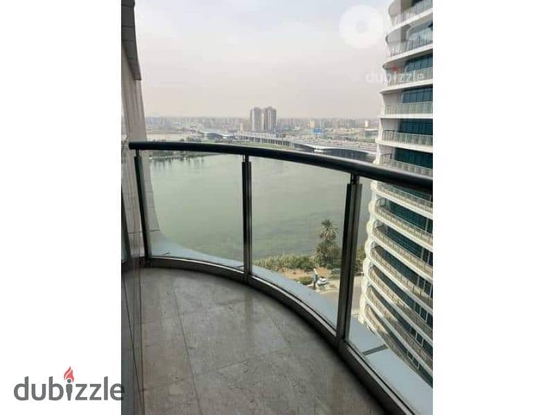 With the highest investment return, a hotel studio for sale with furnishings, air conditioners, and appliances on Maadi Corniche, Du Nile Rustic Tower 5