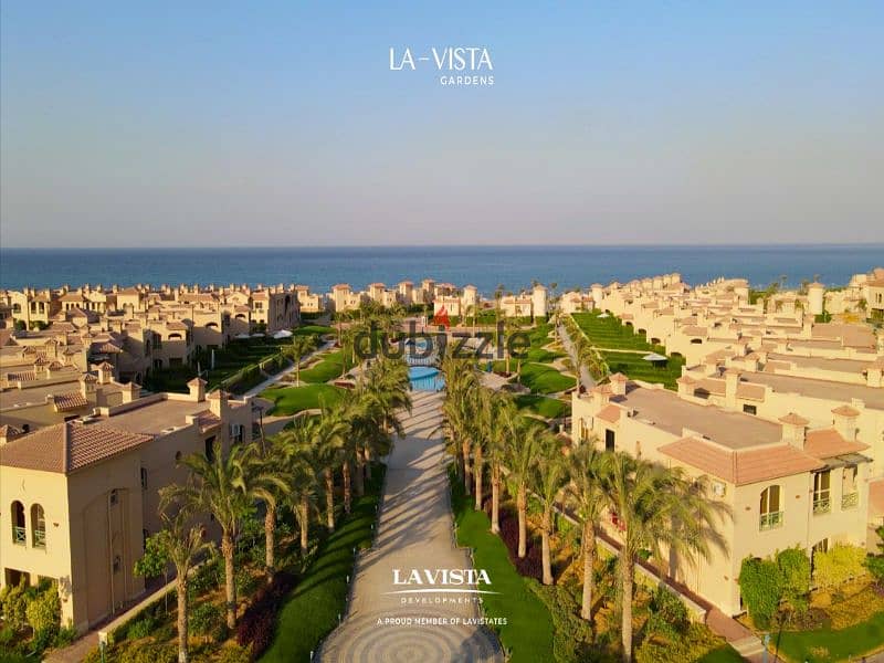 Own a fully finished chalet with immediate delivery with a direct view of the sea in La Vista Gardens Ain Sokhna near Porto Sokhna and Zaafarana 1