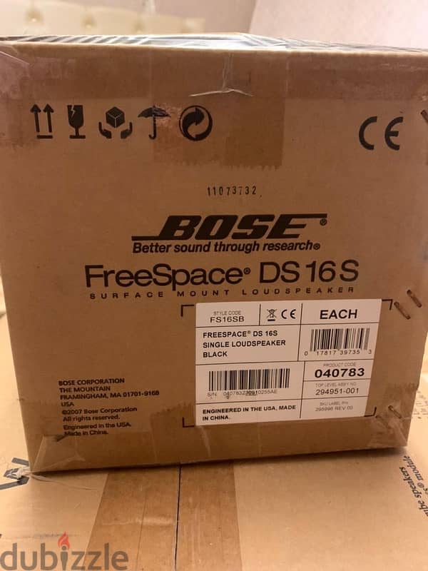 Bose speaker NOT USED , free space DS 16 S 1