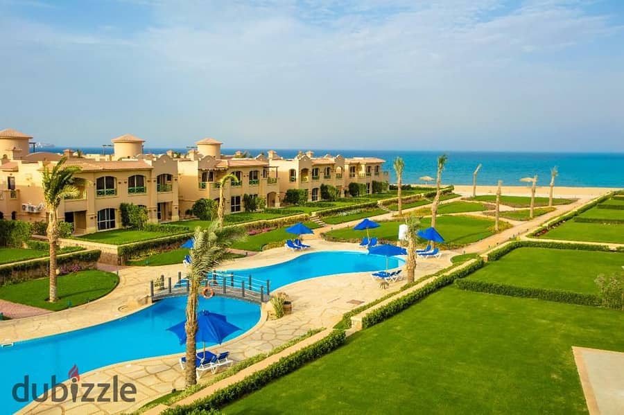 Chalet for sale, immediate receipt, ground floor, finished garden, with sea view, directly in La Vista Gardens, Ain Sokhna 3