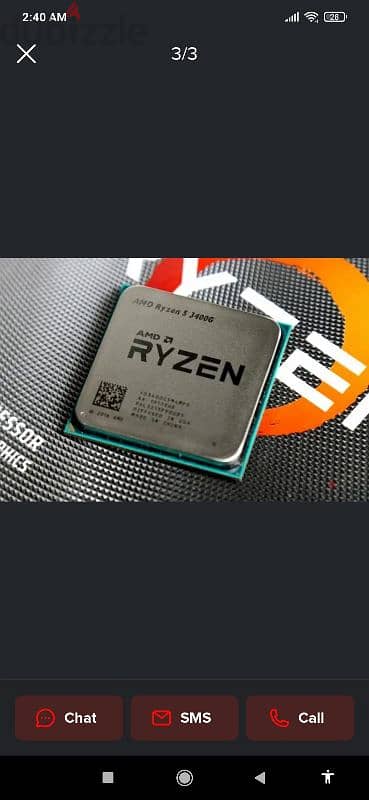 Ryzen 5 3400 g  Processor Radeon RX Vega 11 Graphics 1