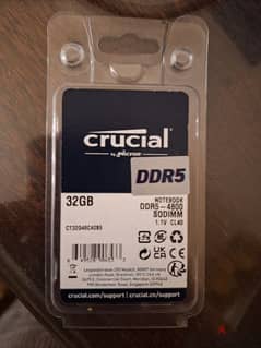 crucial 32 gb DDR5 so-dimm 4800 mghz laptop 0