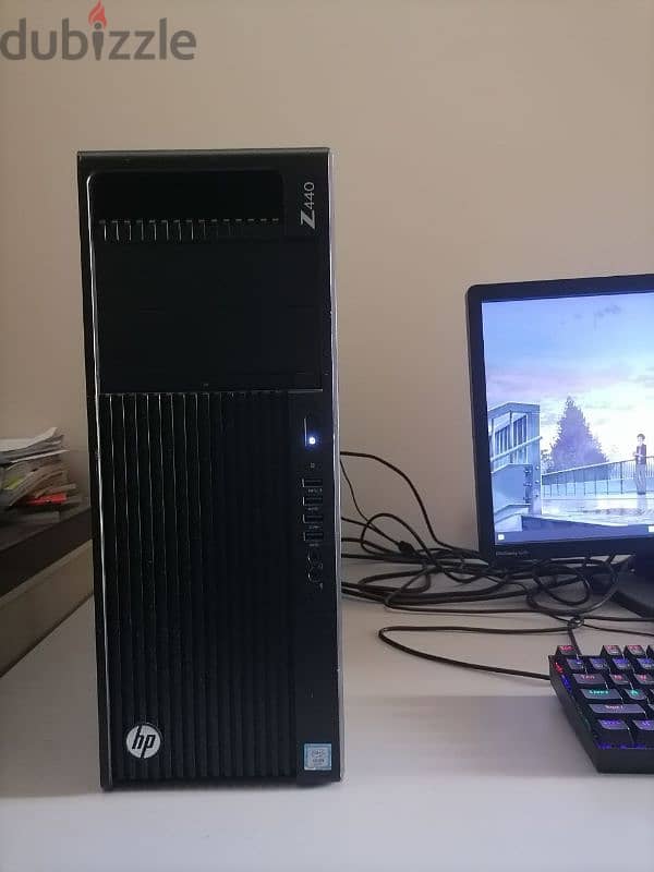 كمبيوتر hp استعمال جيمينج و أعمال هندسيه + شاشه hp 1080p 5