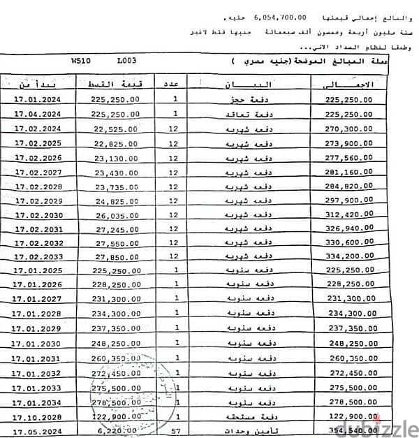 شقه للبيع بالتقسيط 109 متر فى B14 موقع مميز 1