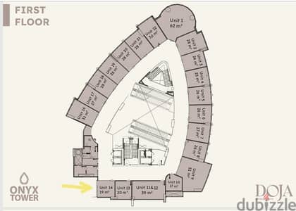 محل للبيع بالتقسيط ع 10 سنوات وباقل مقدم فONYX TOWER العاصمة الادراية