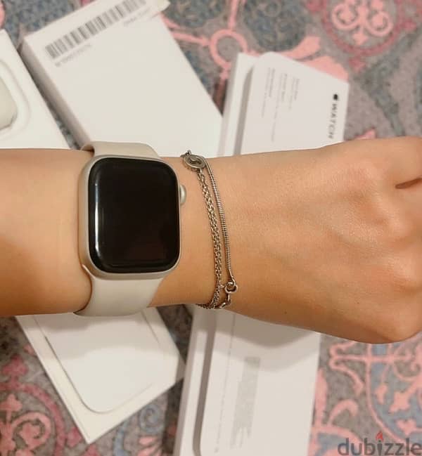 Apple Watch Series 9 41mm Starlight Al Star SB S/M GPS 1