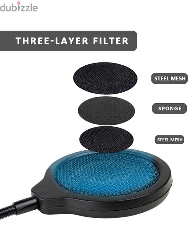 Microphone pop filter (4 Inch 3 Layers), Professional بوب فلتر 3