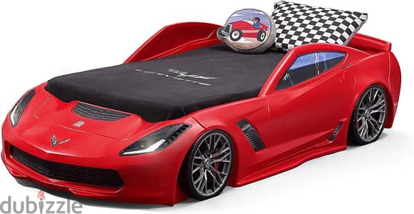 Step 2 Car bed for kids + Box toys rack/سرير سيارة + صندوق