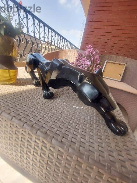 تمثال لجاجوار،اسود decorative Jaguar 0