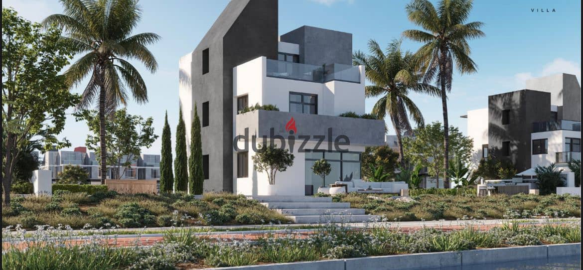 Live in a twin villa with a landscape view, in installments over 10 years, in a prime location in Sheikh Zayed, in Rivers, next to SODIC 2