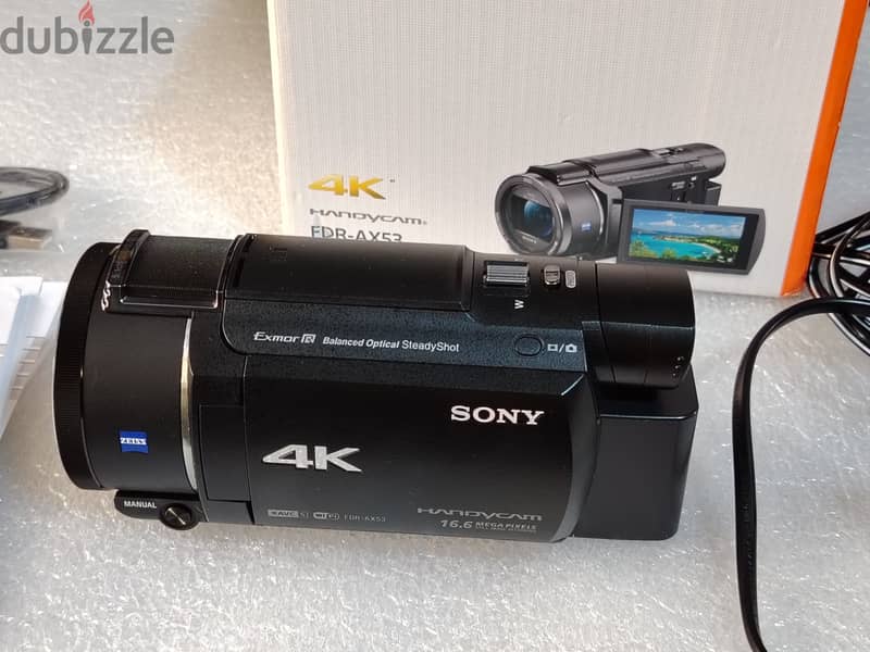 سوني 4K هاند فيديو كاميرا زيرو  SONY FDR-AX53 UHD 4K Video Camcorder 1