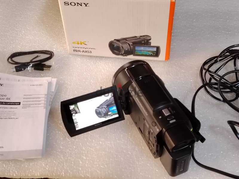 سوني 4K هاند فيديو كاميرا زيرو  SONY FDR-AX53 UHD 4K Video Camcorder 3