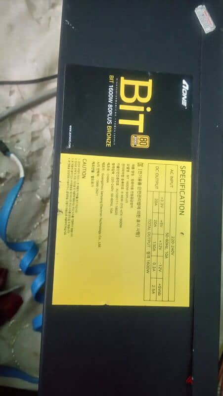 Aone Bit 1600w power supply 80plus 2