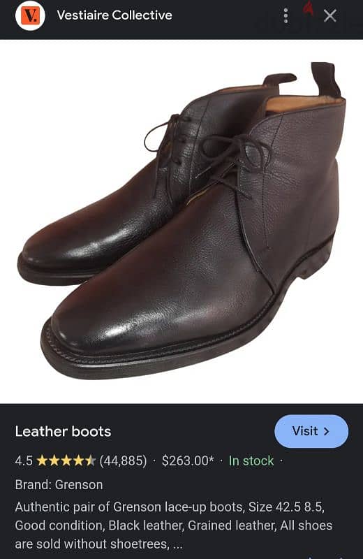 Grenson Leather boot brown. Shoes 4