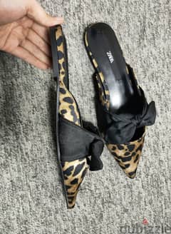 leopard printed zara slipper 0