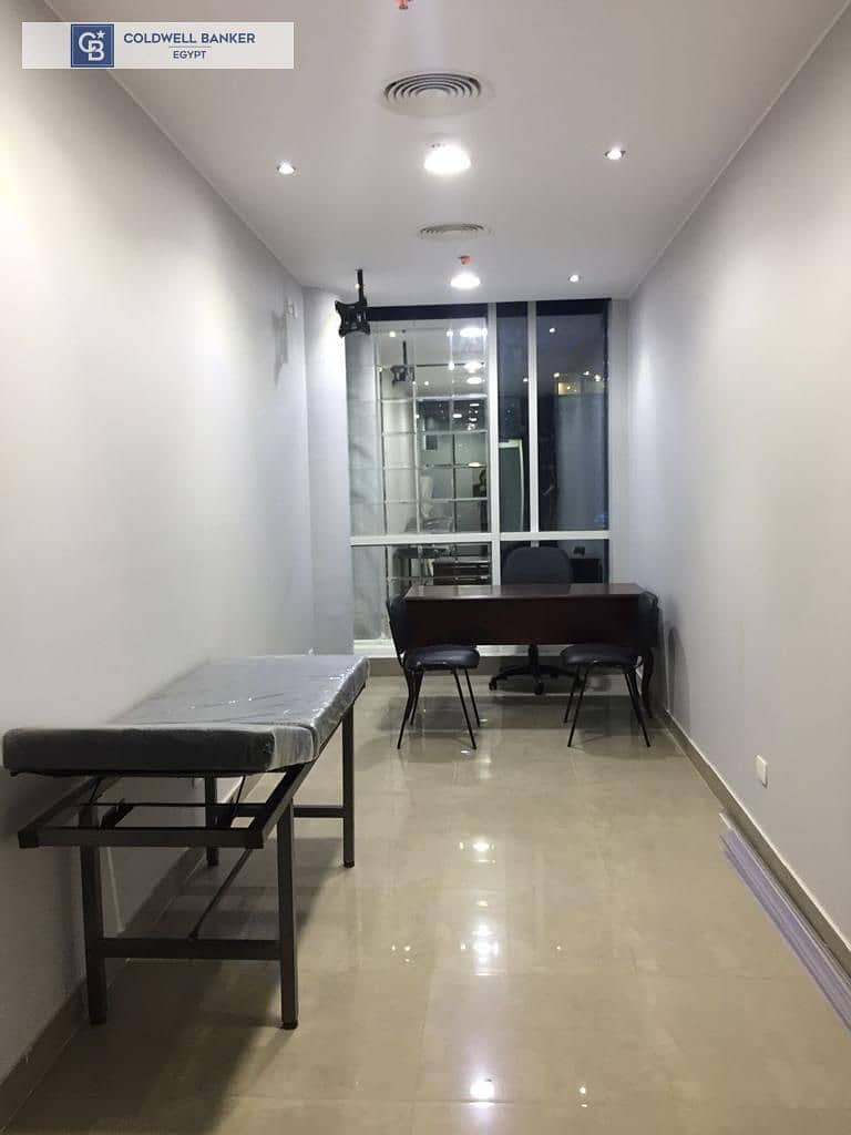 Fully Finished Clinic for SALE 63 sqm in a prime location in capital business park El sheikh Zayed, ready to move 0