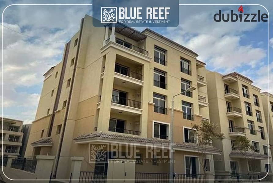 Apartment For Sale 182sqm Ready To Move  in Sarai Compound Double View, towards the villas and towards the largest service center in the compound 1