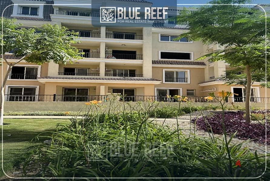 Apartment For Sale 182sqm Ready To Move  in Sarai Compound Double View, towards the villas and towards the largest service center in the compound 4