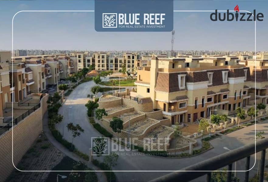 Apartment For Sale 182sqm Ready To Move  in Sarai Compound Double View, towards the villas and towards the largest service center in the compound 6