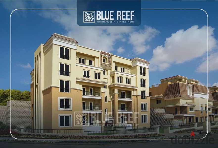 Apartment For Sale 182sqm Ready To Move  in Sarai Compound Double View, towards the villas and towards the largest service center in the compound 9