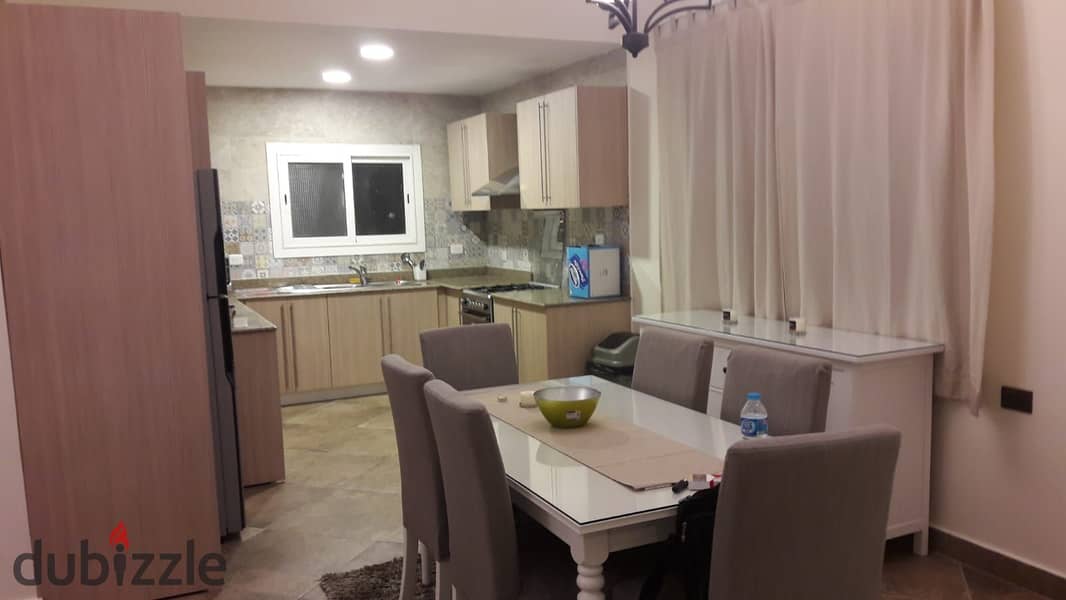 Apartment for rent, 105 meters, with a private garden, in Lake View Compound, Fifth Settlement 6