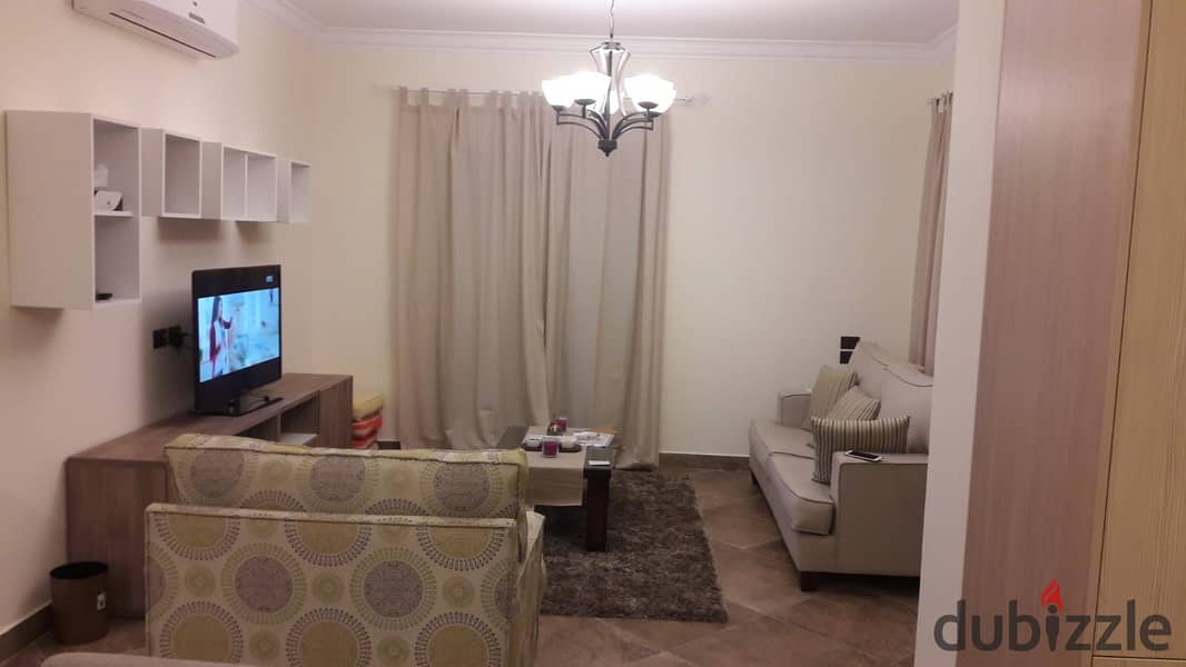 Apartment for rent, 105 meters, with a private garden, in Lake View Compound, Fifth Settlement 17