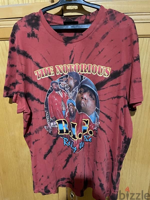 vintage Biggie The Notorious B. I. G. Baggy Loose T shirt Tee Rap 0