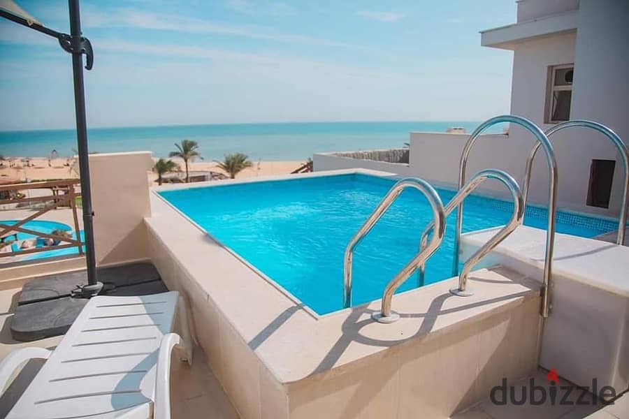 Chalet for sale 110m in Blue Blue Ain Sokhna village, directly overlooking the sea 7