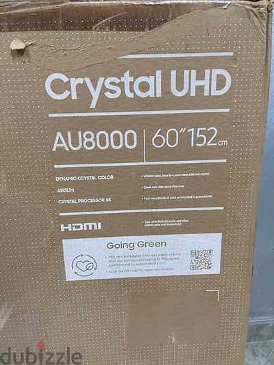 SAMSUNG  Crystal UHD  AU8000 60"152cm  شاشة للبيعCNN