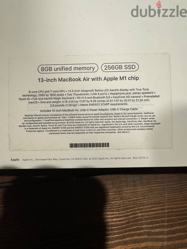 macbook air 2020 m1 like new 4