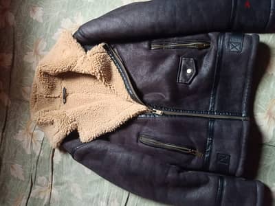 Zara double faced brown jacket - جاكت زارا بني