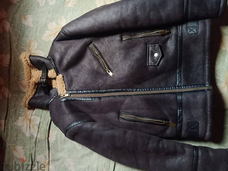 Zara double faced brown jacket - جاكت زارا بني 1