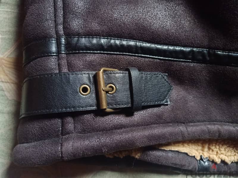 Zara double faced brown jacket - جاكت زارا بني 6