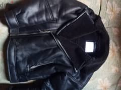 Bershka double faced black jacket- جاكت اسود بريشكا 0