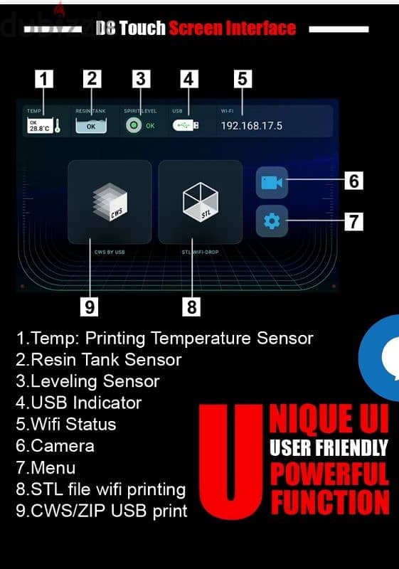 طابعه ثلاثيه الابعاد شاشه حجم كبير wabhao    buplicator8 11