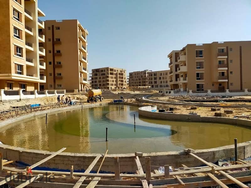 I own a studio with a location and a fantasy view   In New Cairo directly on the Suez road  Saray Compound is available for immediate preview of the c 9