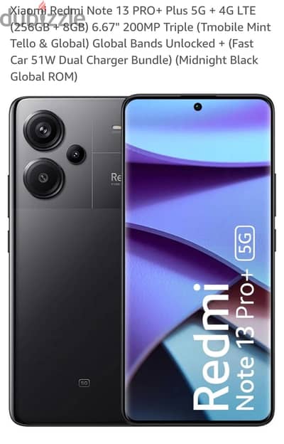 Xiaomi Redmi Note 13 PRO+ Plus 5G + 4G LTE (256GB + 8GB) 6.67" 200MP